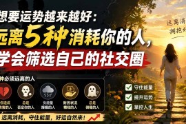 付费文章：想要运势越来越好：远离5种消耗你的人，学会筛选自己的社交圈