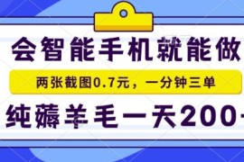 2025年零撸手机项目，二十秒一单，纯薅羊毛，一天200 做就有【揭秘】