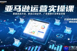 亚马逊运营实操课，覆盖选品方法、新品口诀必学、广告最新打法等全流程，打造跨境爆款店铺(更新6月)