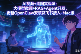 AI视频 绘图实战课：大模型微调 RAG Agent开发，更新OpenClaw安装及飞书接入-Mac版