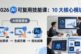 2026AI可复用技能-4月新课：10大核心模块，手把手教你把AI用进工作、产出成果