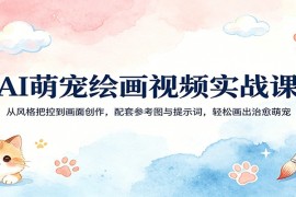 AI萌宠绘画视频实战课：从风格把控到画面创作，配套参考图与提示词，轻松画出治愈萌宠