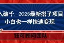 日入破K，2025最新搭子项目，小白也一样快速变现