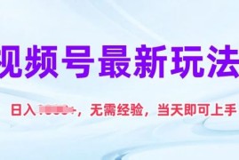 视频号最新玩法，日入1k ，无需经验，当天即可上手【揭秘】