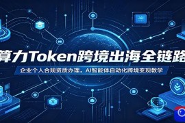 算力Token跨境出海全链路：企业个人合规资质办理，AI智能体自动化跨境变现教学
