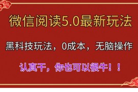 （11507期）微信阅读最新5.0版本，黑科技玩法，完全解放双手，多窗口日入500＋
