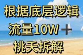 据底层逻辑，流量10W ，以安全知识科普为例