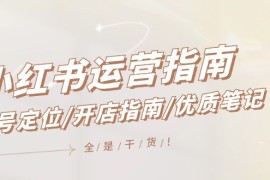 小红书运营指南，账号定位/开店指南/优质笔记/没有套路，全是经验