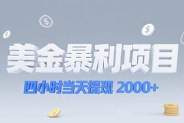（15251期）美金暴利项目，四小时当天提现 2000 机会留给会选赛道的人