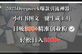 （15517期）2025Deepseek爆款引流神器：小红书图文一键生成工具，日吸300 精准创业…