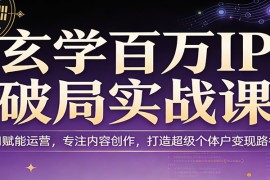 玄学百万IP破局实战课：AI赋能运营，专注内容创作，打造超级个体户变现路径