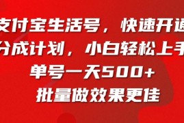 支付宝生活号，快速开通分成计划，超详细教程，一条视频400 