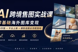 AI跨境售图实战课，零基础海外图库变现，AI作图 平台上架 爆款选图全流程落地