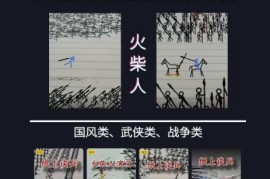 火柴人短视频-纸上谈兵，独一无二的视频展示风格，国风，战争动画，短视频差异化新赛道
