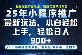 （15536期）一部手机即可实现财富自由，25年最新小程序玩法，稳稳日入900 