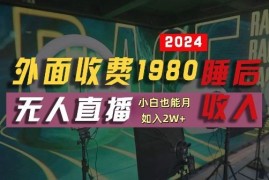 外面收费1980的支付宝无人直播技术 素材，认真看半小时就能开始做，真正睡后收入【揭秘】