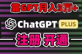 互联网新热潮GPT-4o 白嫖GPT4.0.靠代充GPT日入200 ，全是实操，小白也能上手【揭秘】