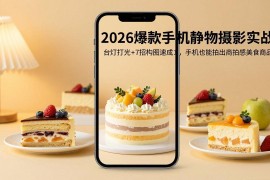 2026爆款手机静物摄影实战：台灯打光 7招构图速成，手机也能拍出商拍感美食商品图