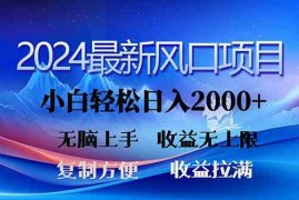（10078期）2024最新风口！三分钟一条原创作品，日入2000 ，小白无脑上手，收益无上限