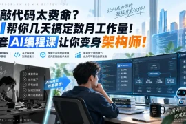 手敲代码太费命？AI帮你几天搞定数月工作量！这套AI编程课让你变身架构师！【原创双语字幕】