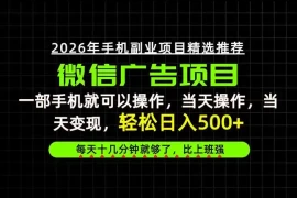 当天做当天见收益，一部手机就能操作，普通人绝对不能错过的副业项目！