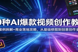 50种AI爆款视频创作教学：影视案例拆解 商业落地攻略，从基础修图到创意创作全掌握