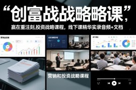 创富战略课，赢在重注时刻，营销和投资战略课程，线下课精华实录音频 文档