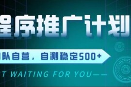 最新微信小程序挂G推广，全自动运行被动收益，自测稳定5张 【揭秘】