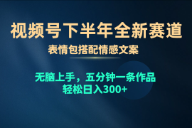 （10267期）视频号下半年全新赛道，表情包搭配情感文案 无脑上手，五分钟一条作品…
