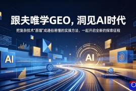 跟夫唯学GEO，洞见AI时代，把复杂技术“蒸馏”成通俗易懂的实操方法，一起开启全新的探索征程