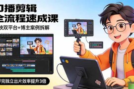 口播剪辑全流程速成课，剪映双平台 博主案例拆解，学完独立出片效率提升3倍