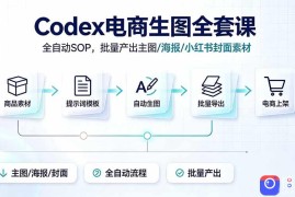 Codex电商生图全套课｜全自动SOP，批量产出主图/海报/小红书封面素材