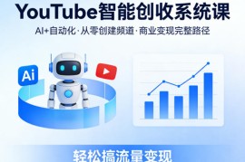 YouTube智能创收系统课，AI 自动化，从零创建YouTube频道并实现商业变现的完整路径，轻松搞流量变现