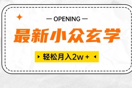 （10278期）最新小众玄学项目，保底月入2W＋ 无门槛高利润，小白也能轻松掌握