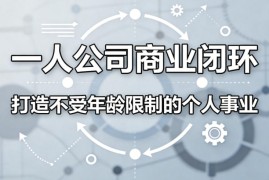 一人公司商业闭环，打造一份不受年龄限制的个人事业