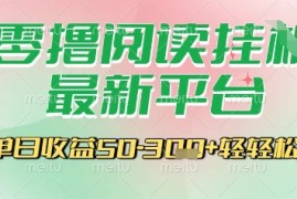 最新零撸阅读挂G平台，一键自动运行，一部手机即可操作，单日收益3张轻轻松松【揭秘】