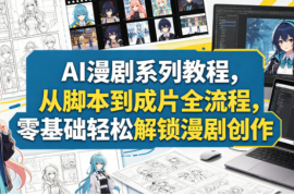 AI漫剧系列教程，从脚本到成片全流程，零基础轻松解锁漫剧创作
