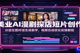 美业AI漫剧探店短片创作：分层生图对话生成教学，视频合成优化实操教程
