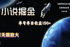 （11082期）小说掘金，单号单日收益150 ，多号多得，可无限放大，简单无脑操作。
