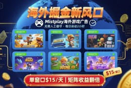 海外掘金新风口，Mistplay海外游戏广告，每日自动运行，单窗口稳入2美刀 ，可矩阵操作【揭秘】