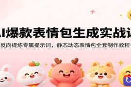 AI爆款表情包生成实战课：反向提炼专属提示词，静态动态表情包全套制作教程