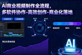 AI商业视频制作全流程，多软件协作-高效创作-商业化落地