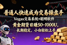 普通人快速成为交易操盘手 Vegas交易系统 聪明软件 ， 黄金期货日赚50-1000U， 长期稳定，小…