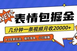 小白懒人项目，表情包掘金4.0，月收20000 