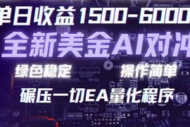（17543期）2026 全新美金对冲项目，不套平台赠金，不封号，纯算法对冲，日入 1500-6000 