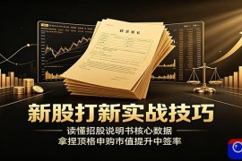新股打新实战技巧：读懂招股说明书核心数据，拿捏顶格申购市值提升中签率