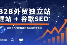B2B外贸独立站建站 谷歌SEO，为外贸人精心打造的独立站获客教程
