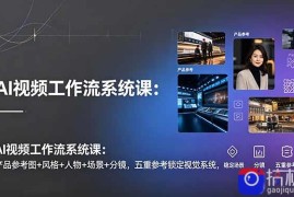 AI视频工作流系统课：产品参考图 风格 人物 场景 分镜，五重参考锁定视觉系统，稳定产出高质量视频