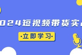 （13482期）2024短视频带货实战：底层逻辑 实操技巧，橱窗引流、直播带货