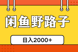 （10679期）闲鱼野路子引流创业粉，日引50 单日变现四位数